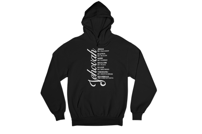"JEHOVAH - HIS NAMES" CUSTOM DESIGN GRAPHIC (WHITE PRINT)