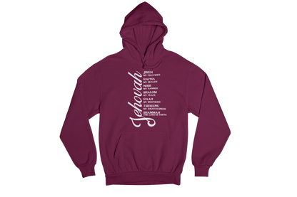 "JEHOVAH - HIS NAMES" CUSTOM DESIGN GRAPHIC (WHITE PRINT)