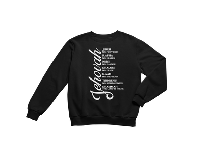 "JEHOVAH - HIS NAMES" CUSTOM DESIGN GRAPHIC (WHITE PRINT)