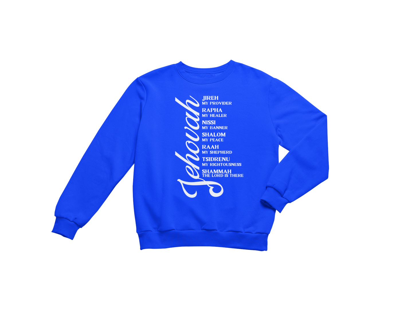 "JEHOVAH - HIS NAMES" CUSTOM DESIGN GRAPHIC (WHITE PRINT)