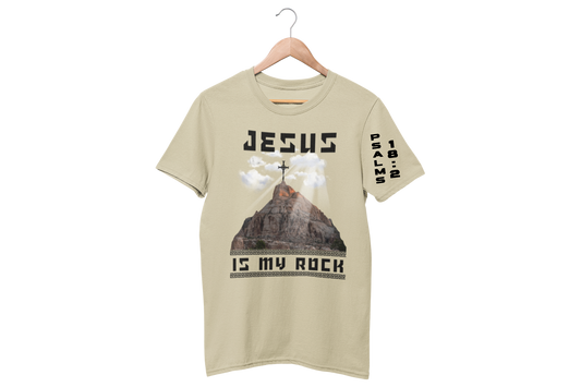 "JESUS IS MY ROCK - PSALMS 18:2" SIGNATURE CUSTOM T-SHIRT