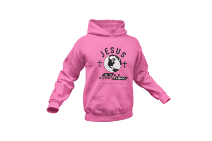 "JESUS OVER EVERYTHING" SIGNATURE DESIGN GRAPHIC HOODIE