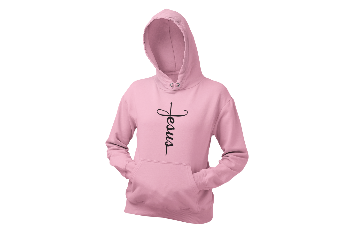 "JESUS" NAME BLACK CROSS - FAITH CUSTOM HOODIE