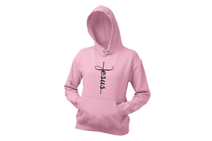 "JESUS" NAME BLACK CROSS - FAITH CUSTOM HOODIE