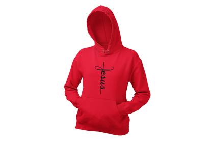 "JESUS" NAME BLACK CROSS - FAITH CUSTOM HOODIE