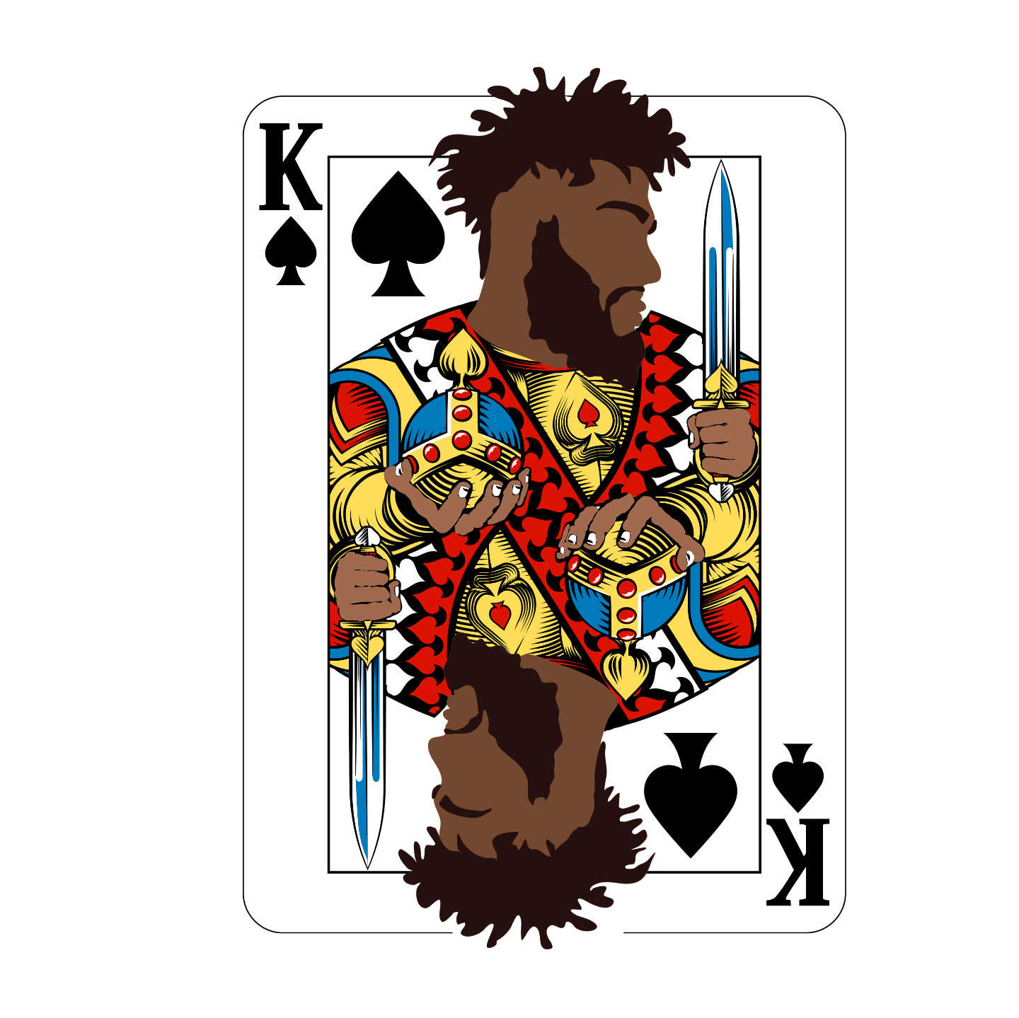 "AFRO-KING OF SPADES" CUSTOM DESIGN