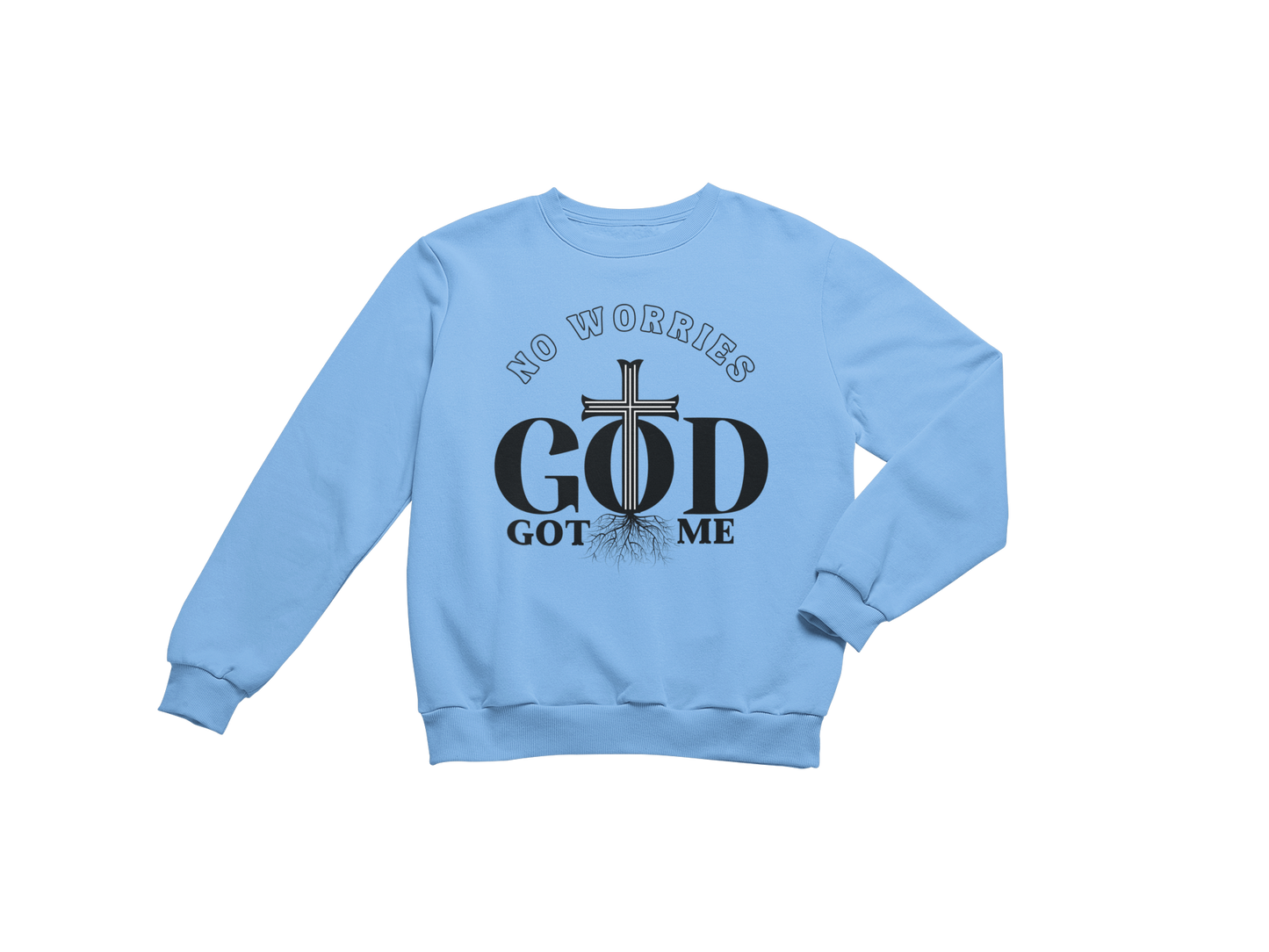 "NO WORRIES GOD GOT ME" CUSTOM GRAPIC DESIGN (BLACK PRINT)