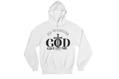 "NO WORRIES GOD GOT ME" CUSTOM GRAPIC DESIGN (BLACK PRINT)