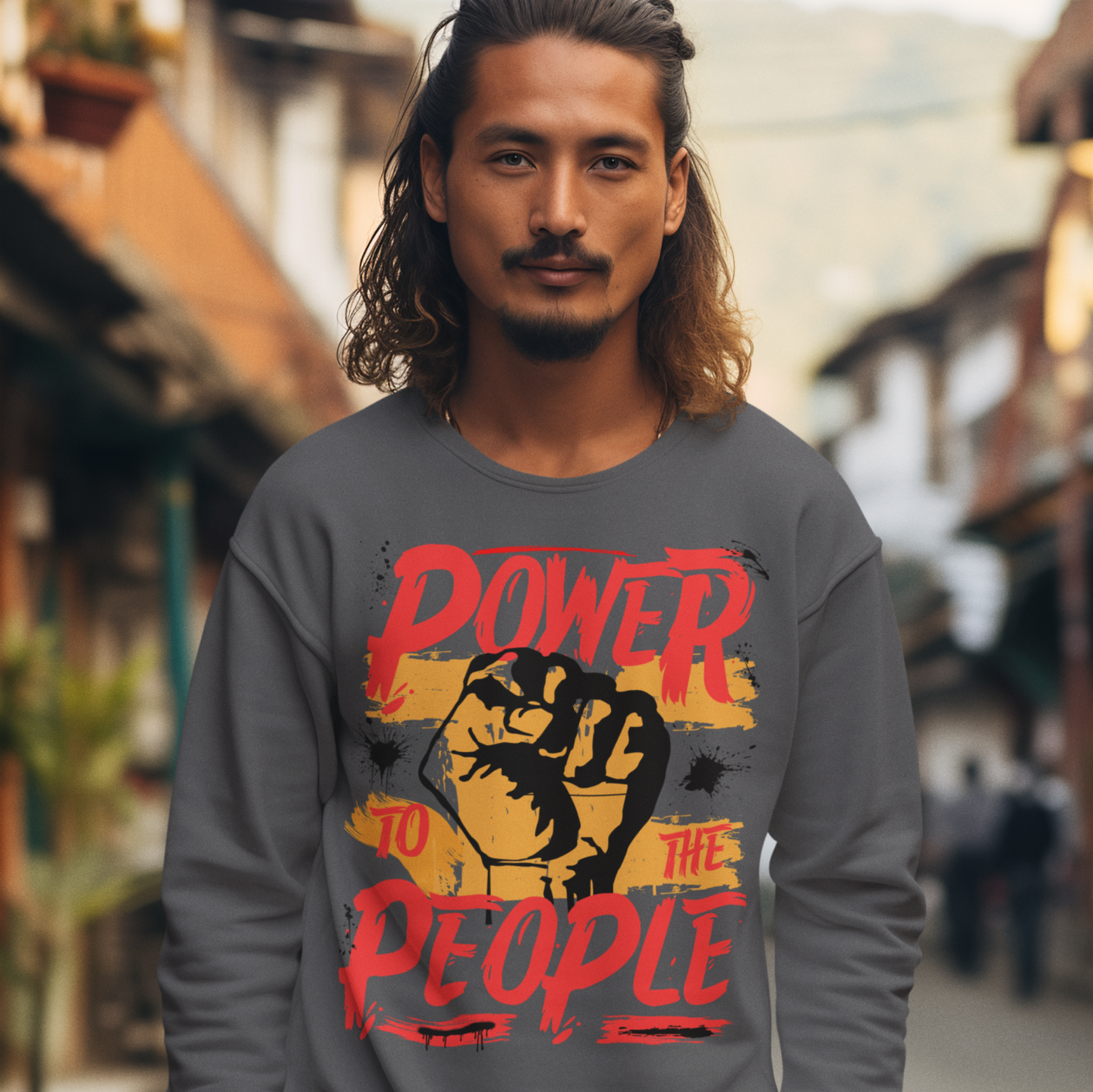 "POWER TO THE PEOPLE" SIGNATURE CUSTOM SWEATSHIRT