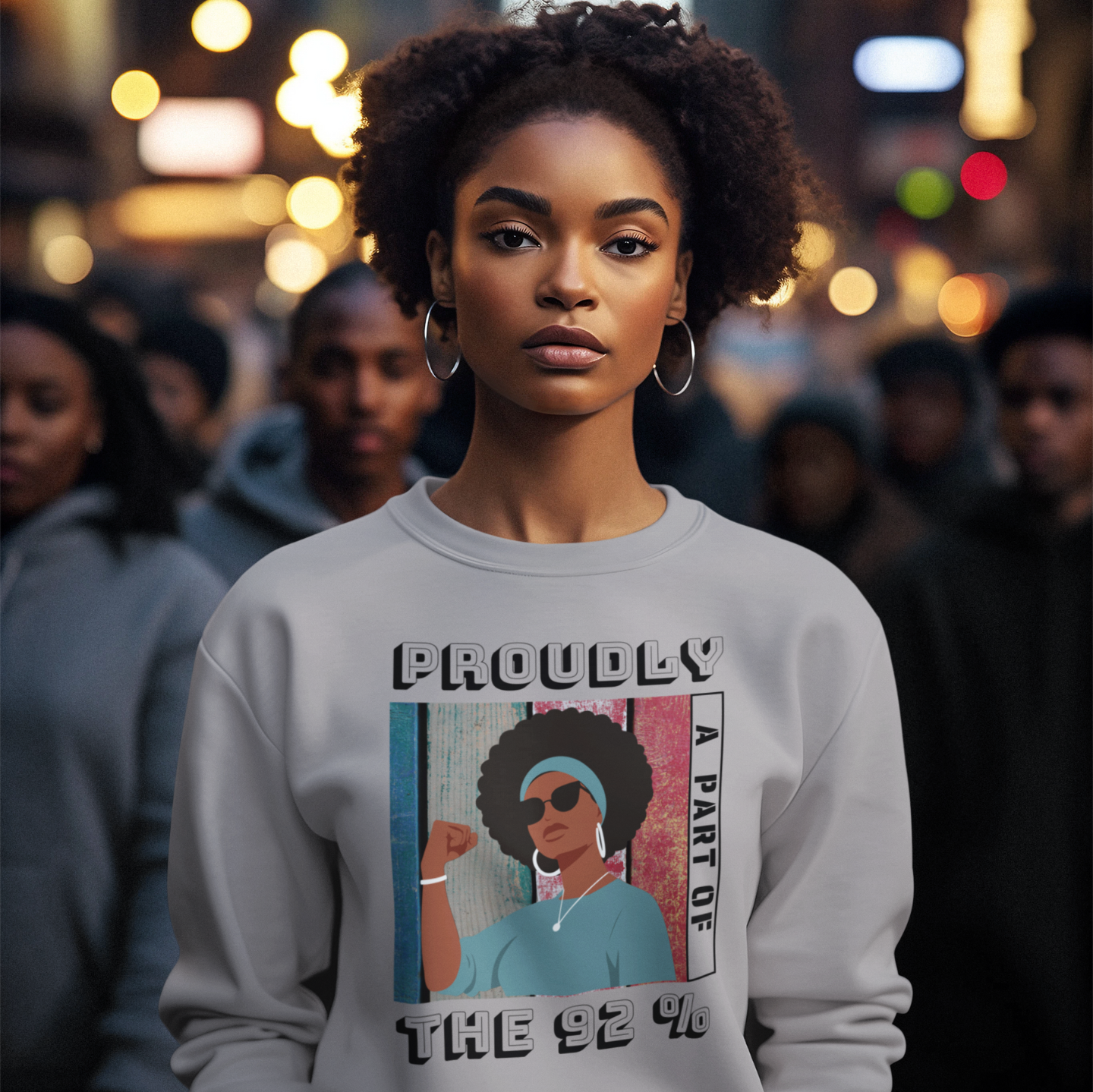 "PROUDLY PART OF THE 92% " CUSTOM SIGNATURE SWEATSHIRT