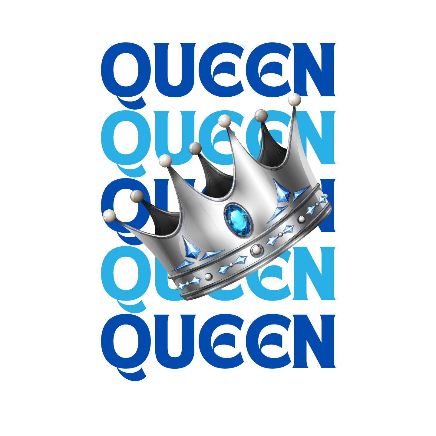 "QUEEN, QUEEN, QUEEN. QUEEN, QUEEN" SIGNATURE CUSTOM DESIGN