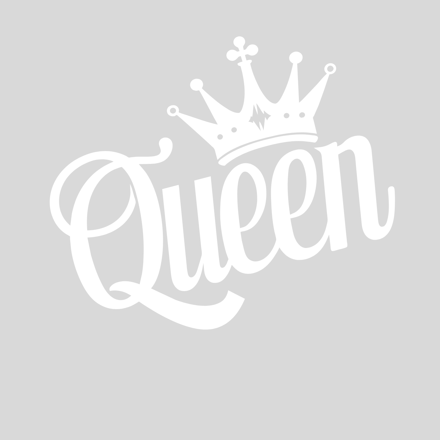 "QUEEN CROWN" GRAPHIC PRINT