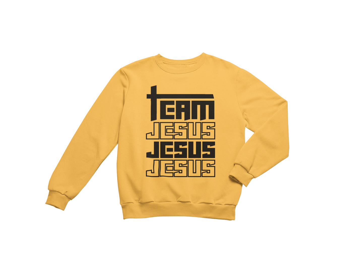 "TEAM JESUS, JESUS, JESUS" GRAPHIC PRINT