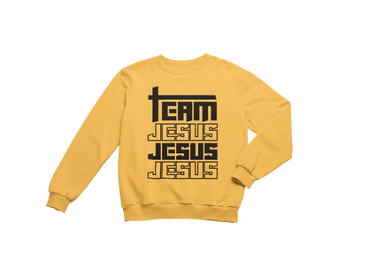 "TEAM JESUS, JESUS, JESUS" GRAPHIC PRINT