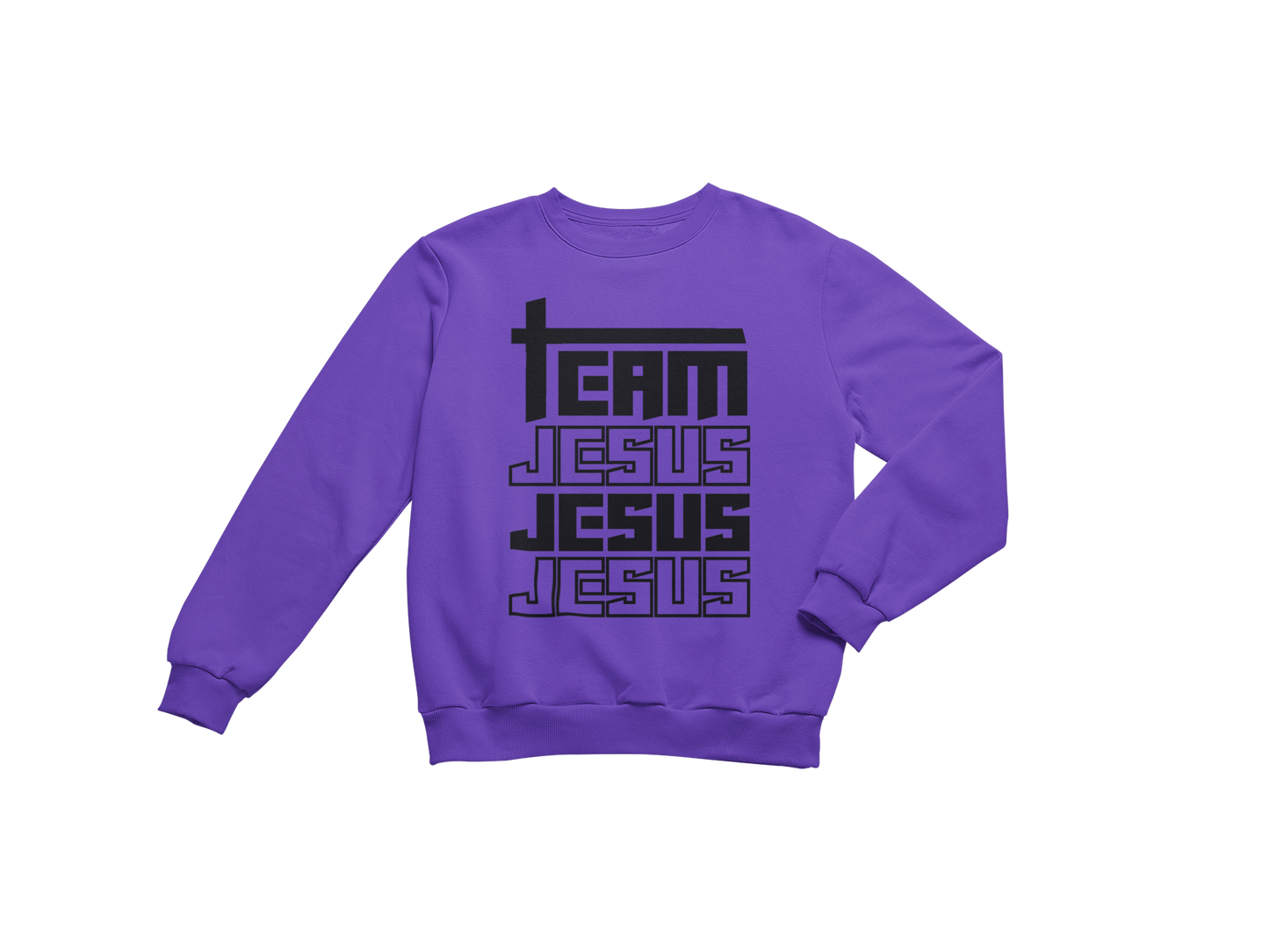 "TEAM JESUS, JESUS, JESUS" GRAPHIC PRINT