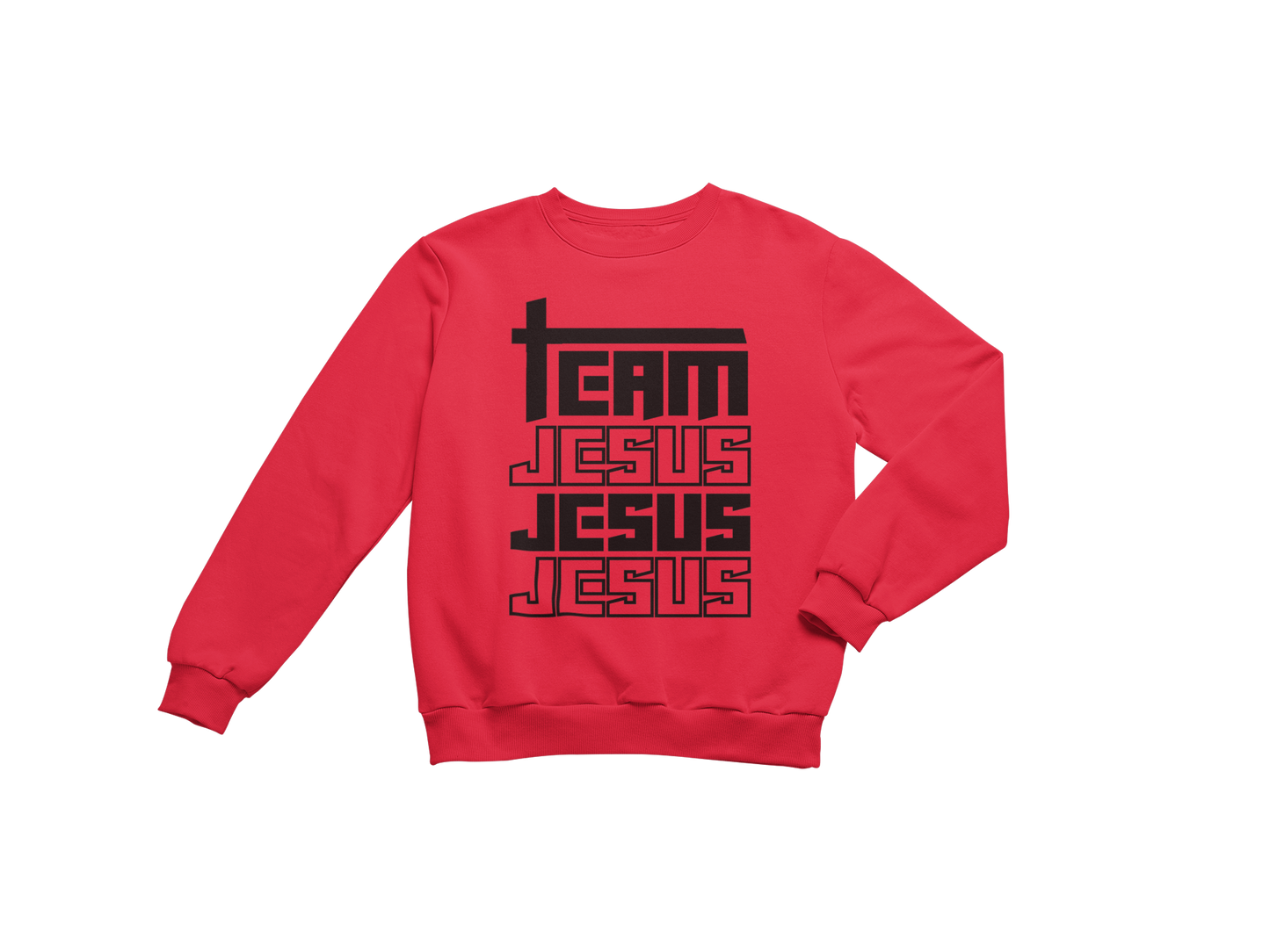 "TEAM JESUS, JESUS, JESUS" GRAPHIC PRINT