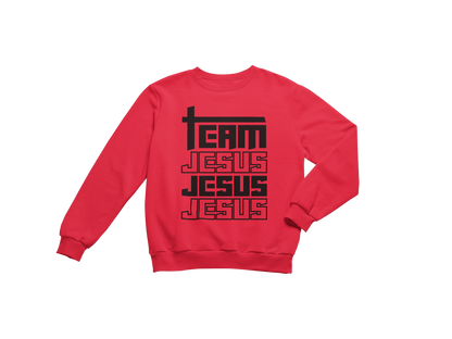 "TEAM JESUS, JESUS, JESUS" GRAPHIC PRINT