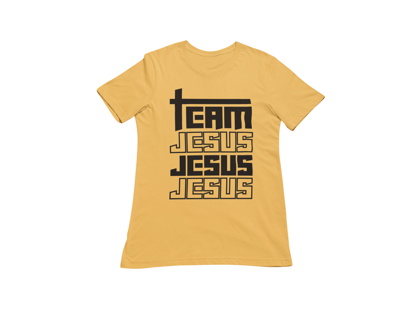 "TEAM JESUS, JESUS, JESUS" GRAPHIC PRINT