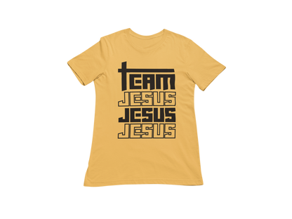 "TEAM JESUS, JESUS, JESUS" GRAPHIC PRINT