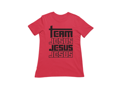 "TEAM JESUS, JESUS, JESUS" GRAPHIC PRINT