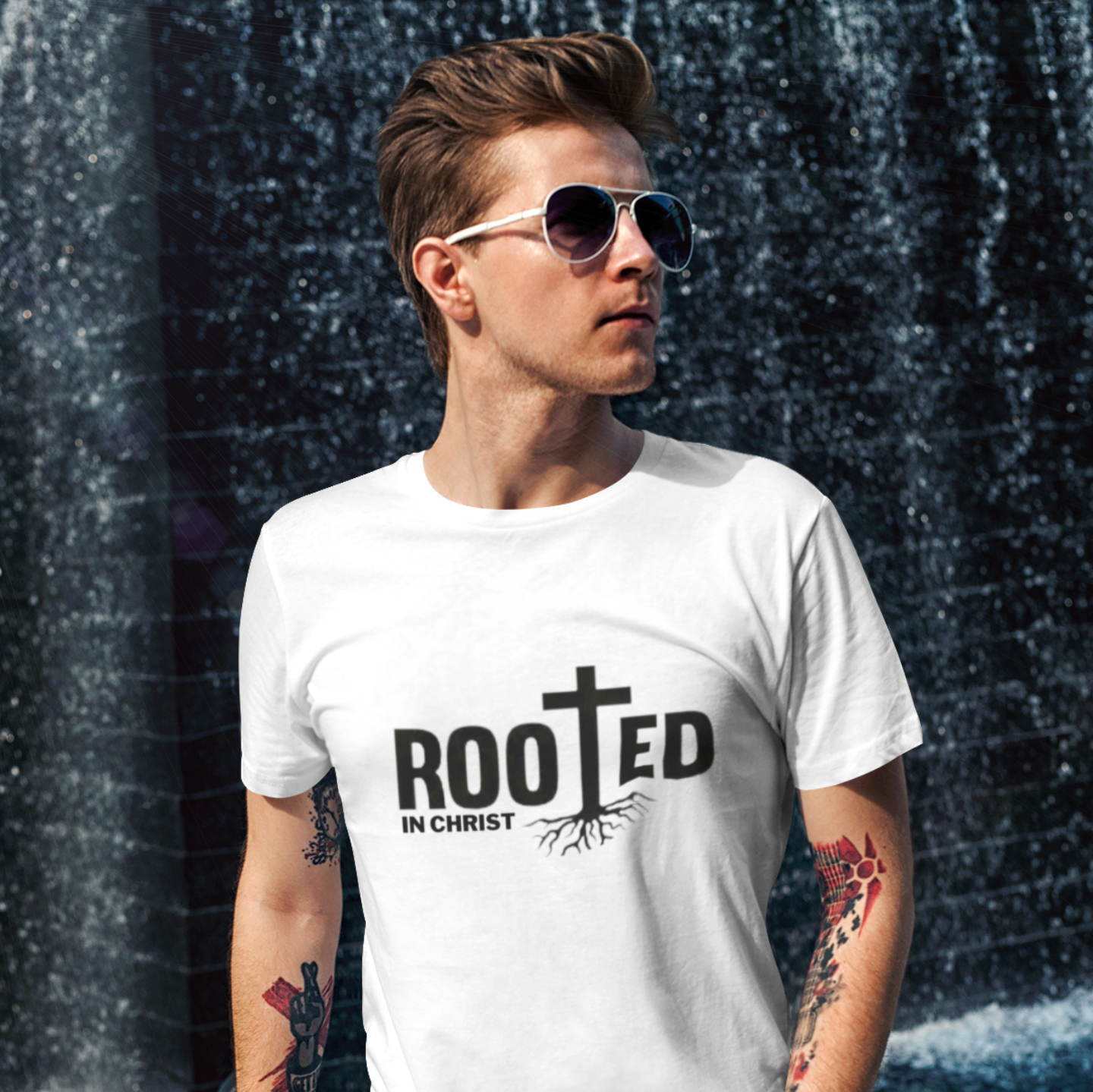 "ROOTED IN CHRIST" GRAPHIC PRINT