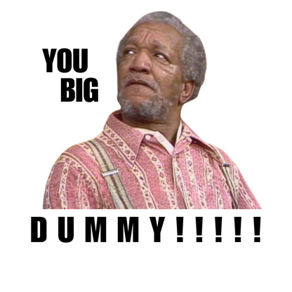 "YOU BIG DUMMY!!!!!!" CUSTOM DESIGN GRAPHIC SWEATSHIRT