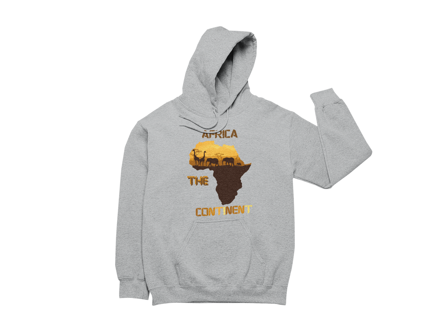 "AFRICA THE CONTINENT" CUSTOM DESIGN HOODIE