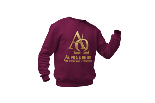 "ALPHA & OMEGA - THE BEGINNING & THE ENDING" SIGNATURE CUSTOM SWEATSHIRT
