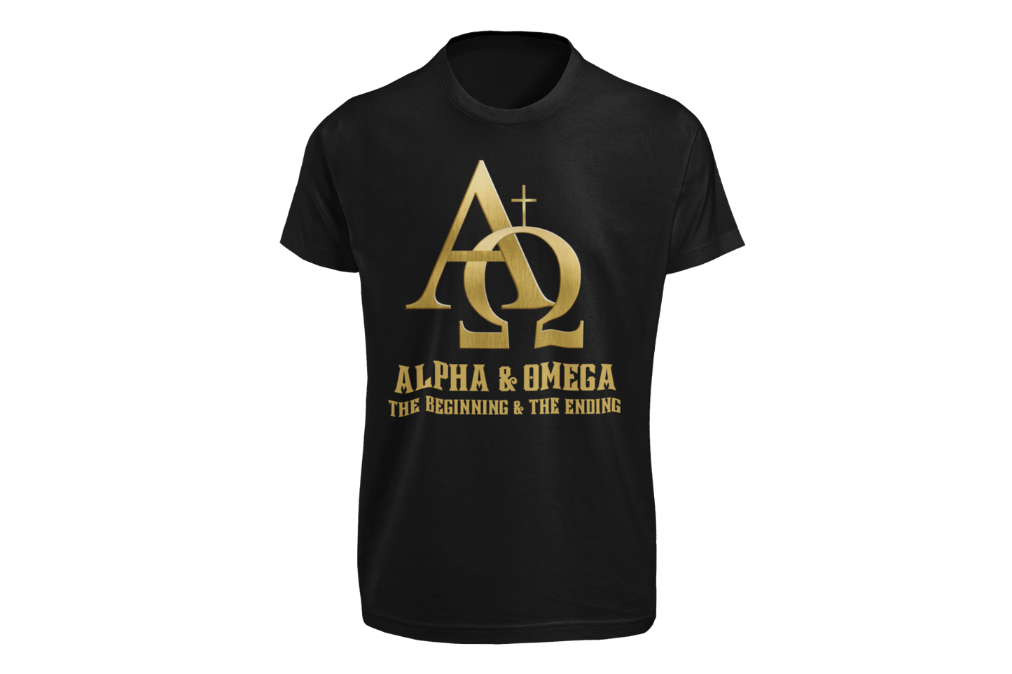 "ALPHA & OMEGA - THE BEGINNING & THE ENDING" SIGNATURE CUSTOM T-SHIRT