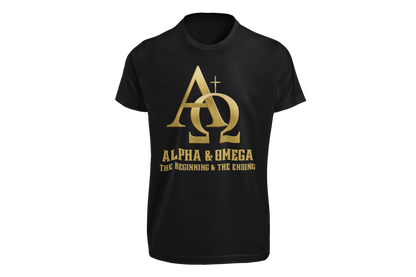 "ALPHA & OMEGA - THE BEGINNING & THE ENDING" SIGNATURE CUSTOM T-SHIRT