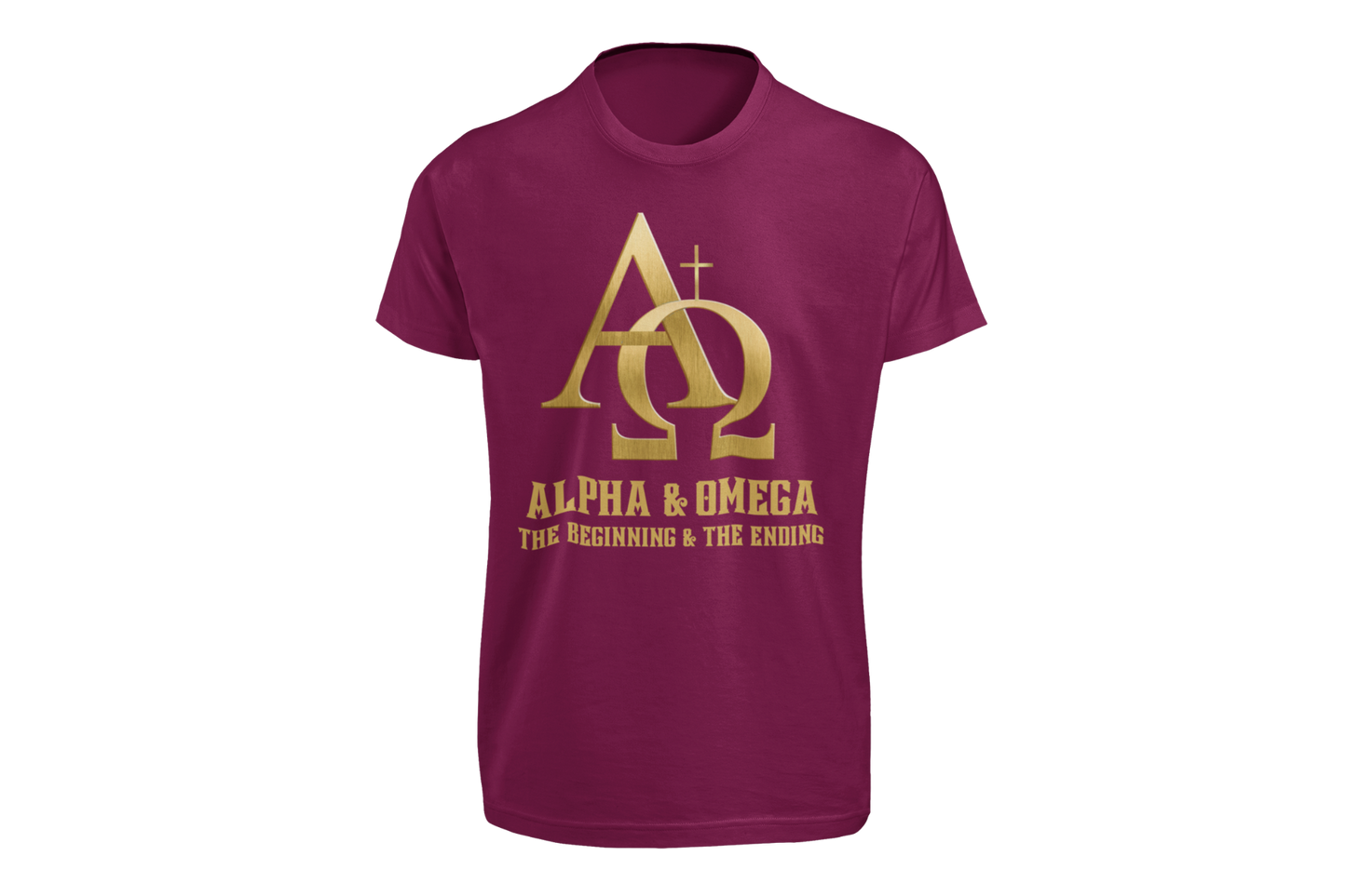 "ALPHA & OMEGA - THE BEGINNING & THE ENDING" SIGNATURE CUSTOM T-SHIRT
