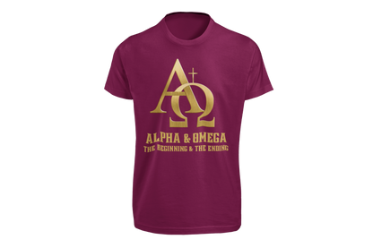 "ALPHA & OMEGA - THE BEGINNING & THE ENDING" SIGNATURE CUSTOM T-SHIRT