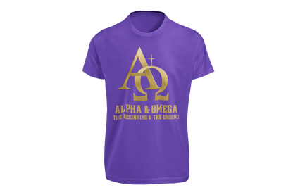 "ALPHA & OMEGA - THE BEGINNING & THE ENDING" SIGNATURE CUSTOM T-SHIRT