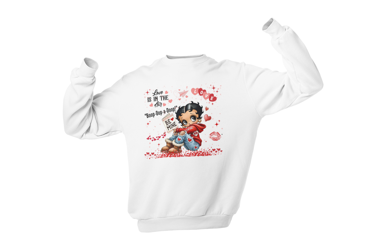 "LOVE IS IN THE AIR WITH BETTY BOO" - VALENTINE'S GRAPHIC DESIGN