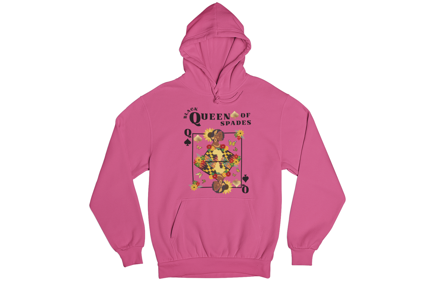 "BLACK QUEEN OF SPADES" CUSTOM SIGNATURE DESIGN HOODIE