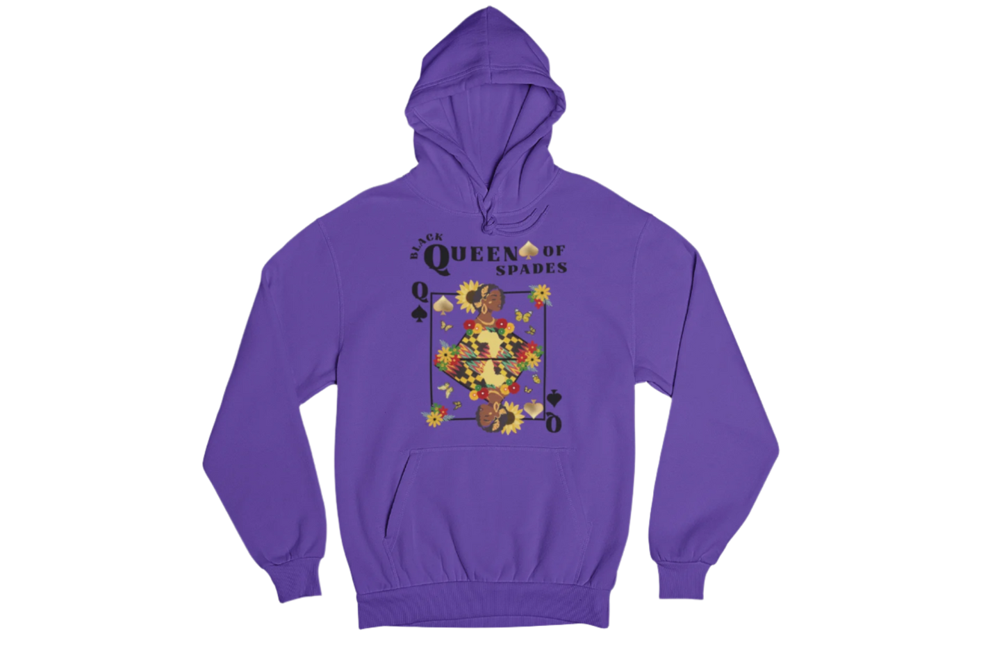 "BLACK QUEEN OF SPADES" CUSTOM SIGNATURE DESIGN HOODIE