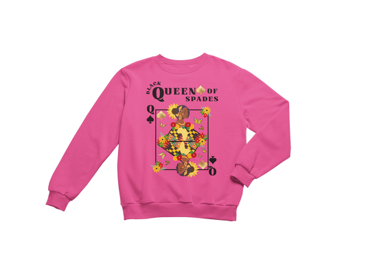 "BLACK QUEEN OF SPADES" CUSTOM SIGNATURE DESIGN SWEATSHIRT