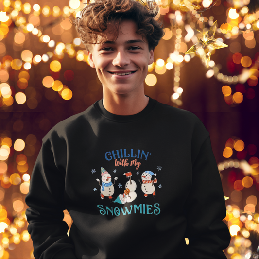 "CHILLIN WITH MY SNOWMIES" SIGNATURE HOLIDAY DESIGN