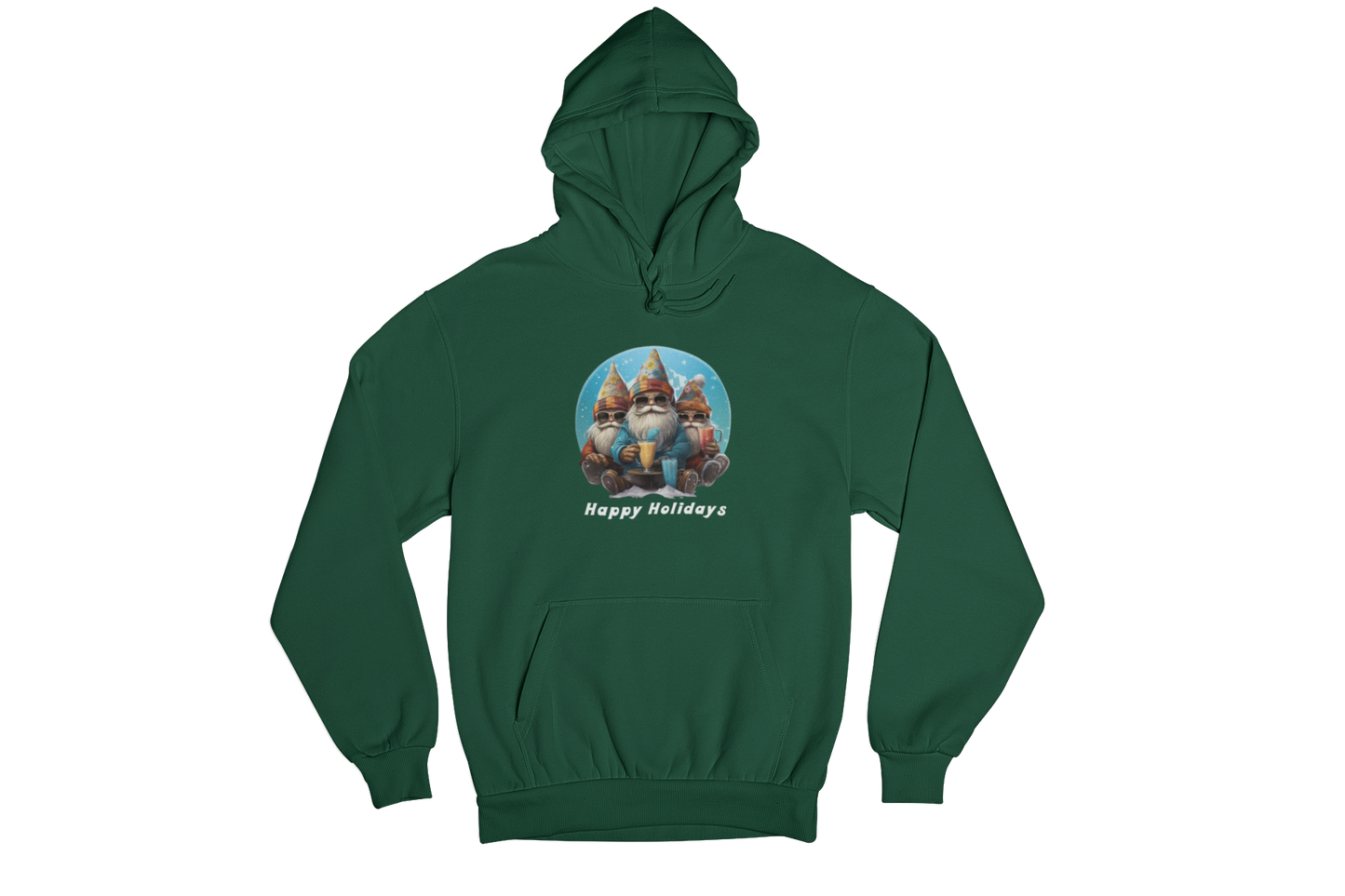 "HAPPY HOLIDAYS FROM THE KOOL SANTA GNOMES" SIGNATURE HOLIDAY DESIGN