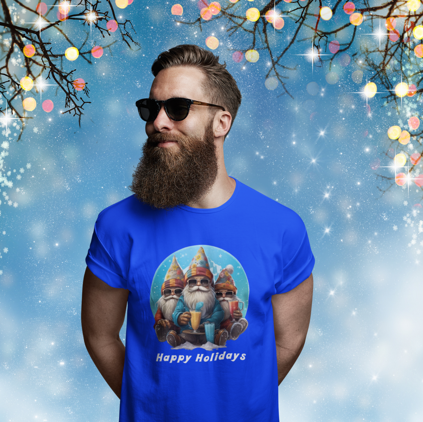 "HAPPY HOLIDAYS FROM THE KOOL SANTA GNOMES" SIGNATURE HOLIDAY DESIGN