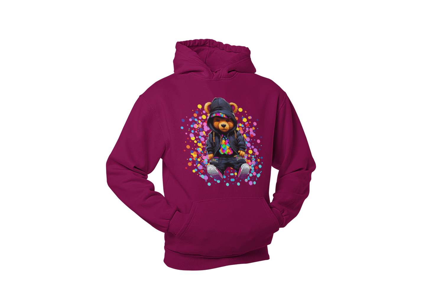 "KRAZY KOOL KOLOR BEAR" CUSTOM GRAPHIC HOODIE