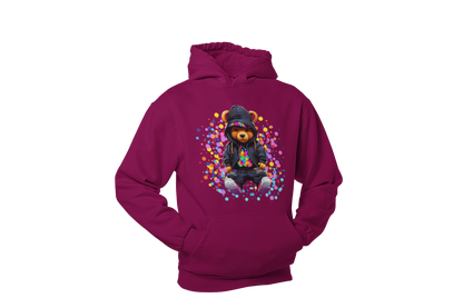 "KRAZY KOOL KOLOR BEAR" CUSTOM GRAPHIC HOODIE