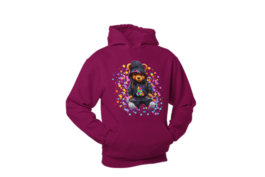 "KRAZY KOOL KOLOR BEAR" CUSTOM GRAPHIC HOODIE