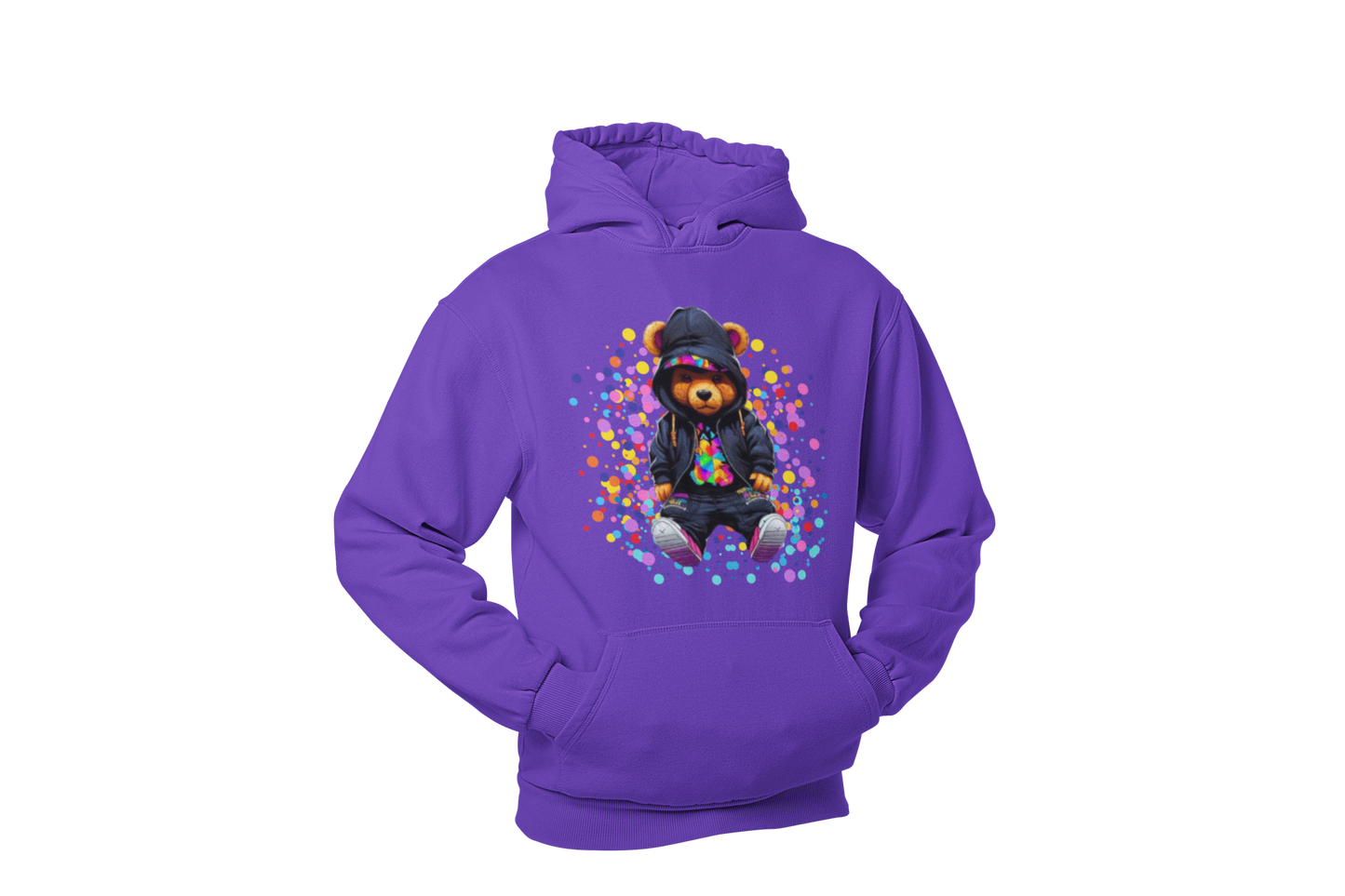 "KRAZY KOOL KOLOR BEAR" CUSTOM GRAPHIC HOODIE