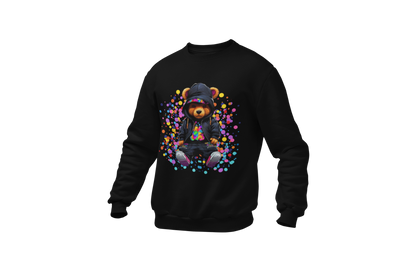 "KRAZY KOOL KOLOR BEAR" CUSTOM GRAPHIC SWEATSHIRT