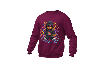 "KRAZY KOOL KOLOR BEAR" CUSTOM GRAPHIC SWEATSHIRT