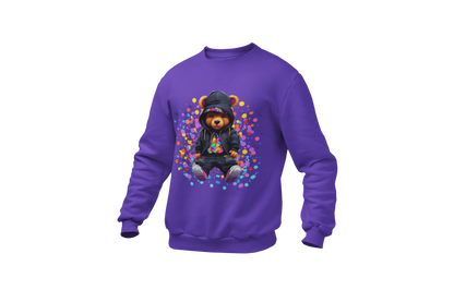 "KRAZY KOOL KOLOR BEAR" CUSTOM GRAPHIC SWEATSHIRT