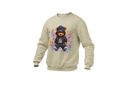 "KRAZY KOOL KOLOR BEAR" CUSTOM GRAPHIC SWEATSHIRT