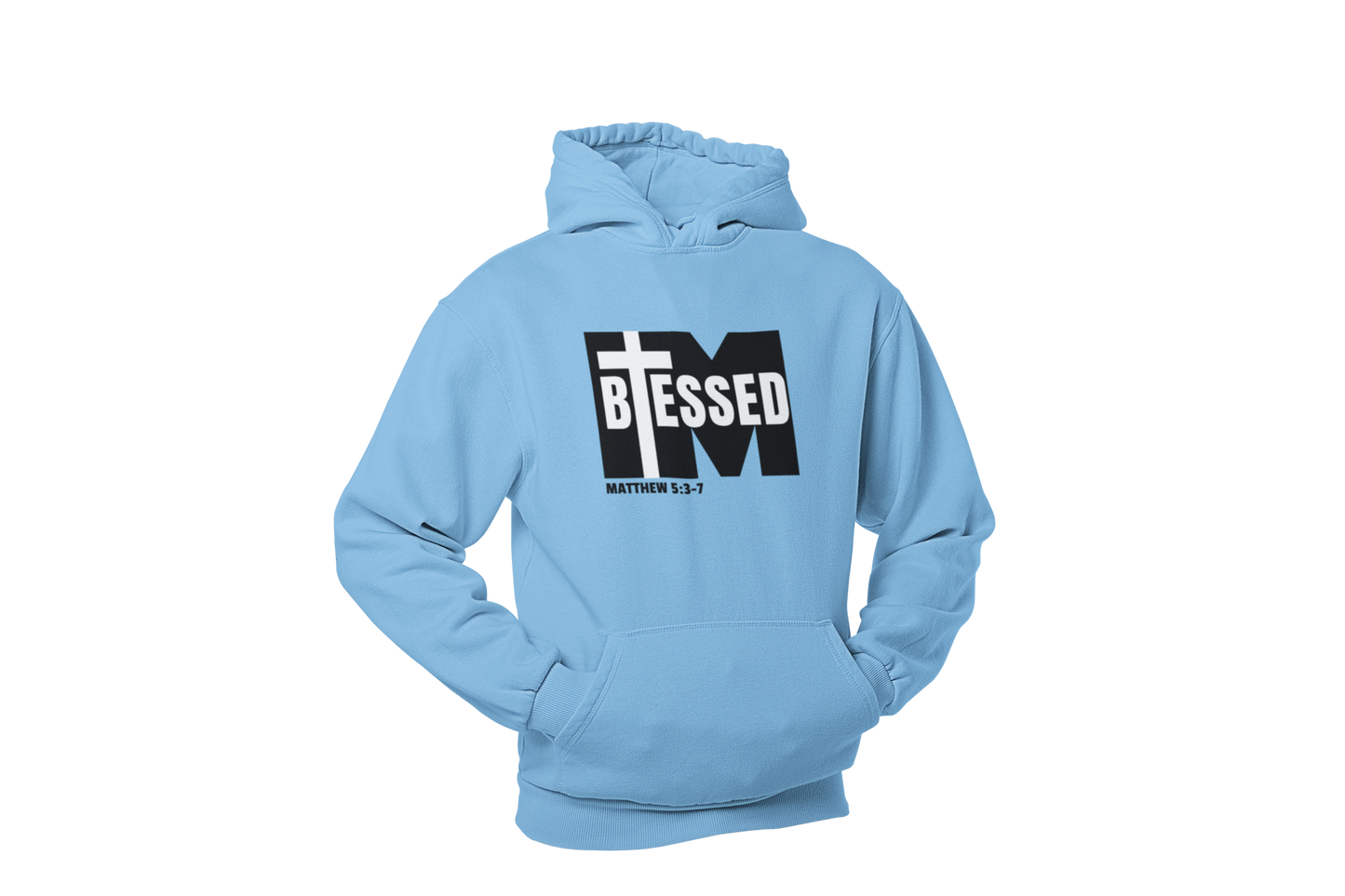 "I'M BLESSED, MATTHEW 5:3-7" FAITH CUSTOM GRAPHIC HOODIE
