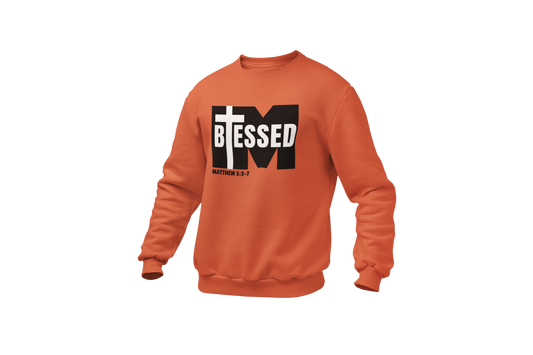 "I'M BLESSED, MATTHEW 5:3-7" FAITH CUSTOM GRAPHIC SWEATSHIRT